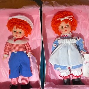Madame Alexander Pair of Raggedy Ann and Andy Dolls (mop head Billy and Wendy)